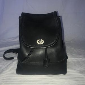 Black Coach Mini Backpack